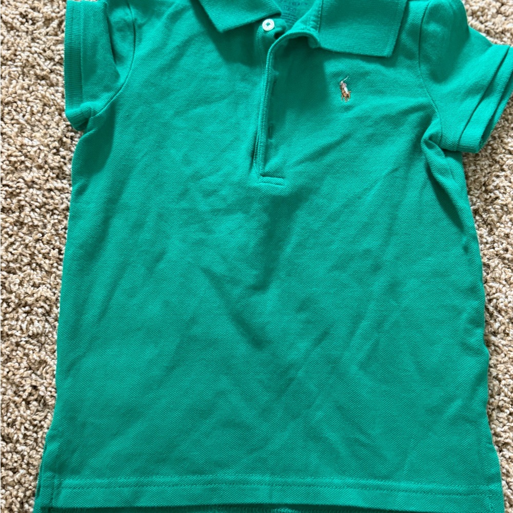 Polo by Ralph Lauren Teal Green Girls' Short Sleeve Polo